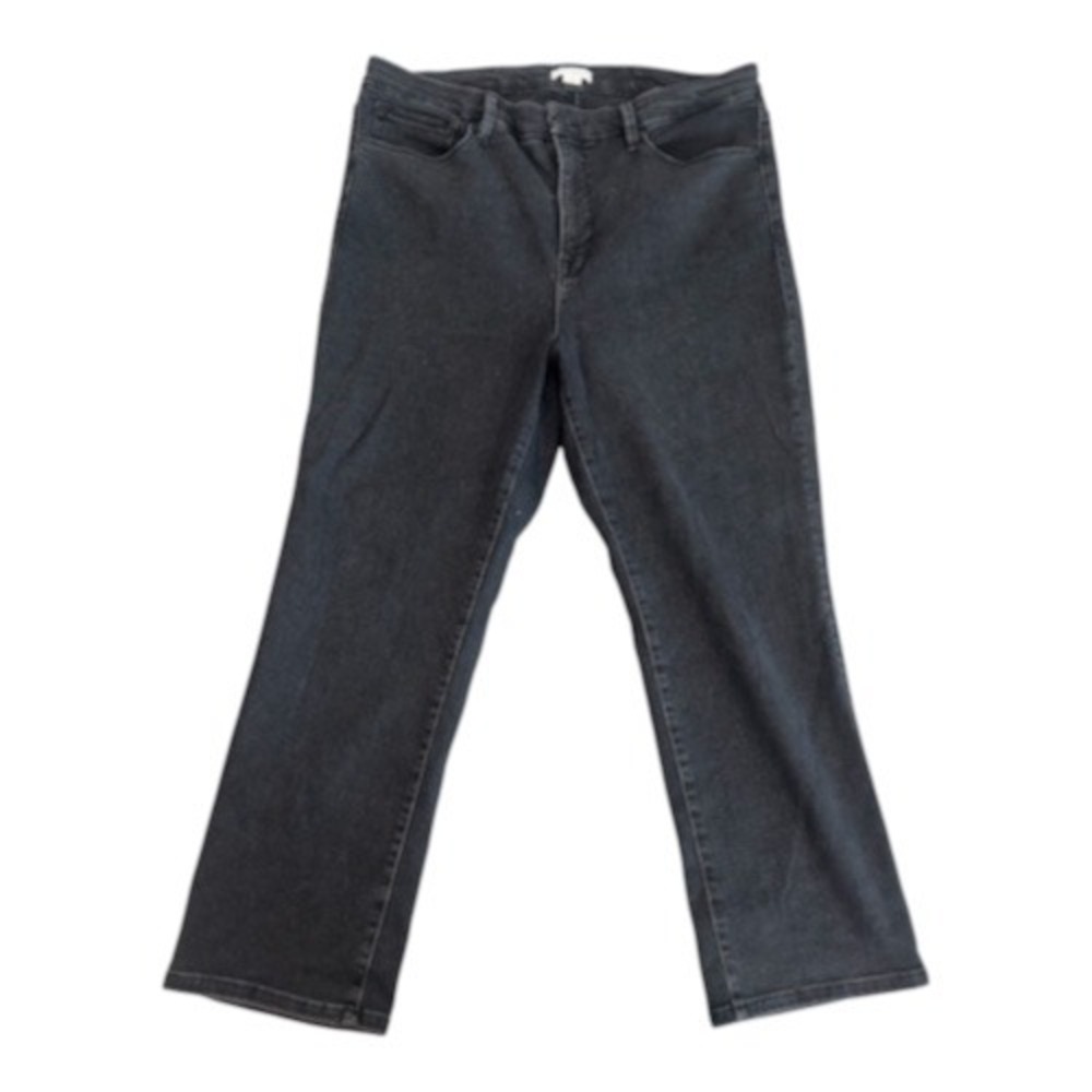 Good American Womens Plus Size 18 High Rise Straight Leg Jeans Black GLSDB900BT
